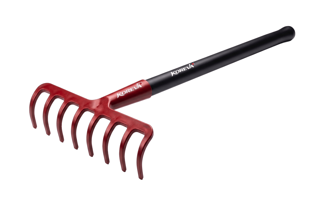 KOREVA RAKE KING Heavy Duty Forged Steel Agricultural Garden Rake