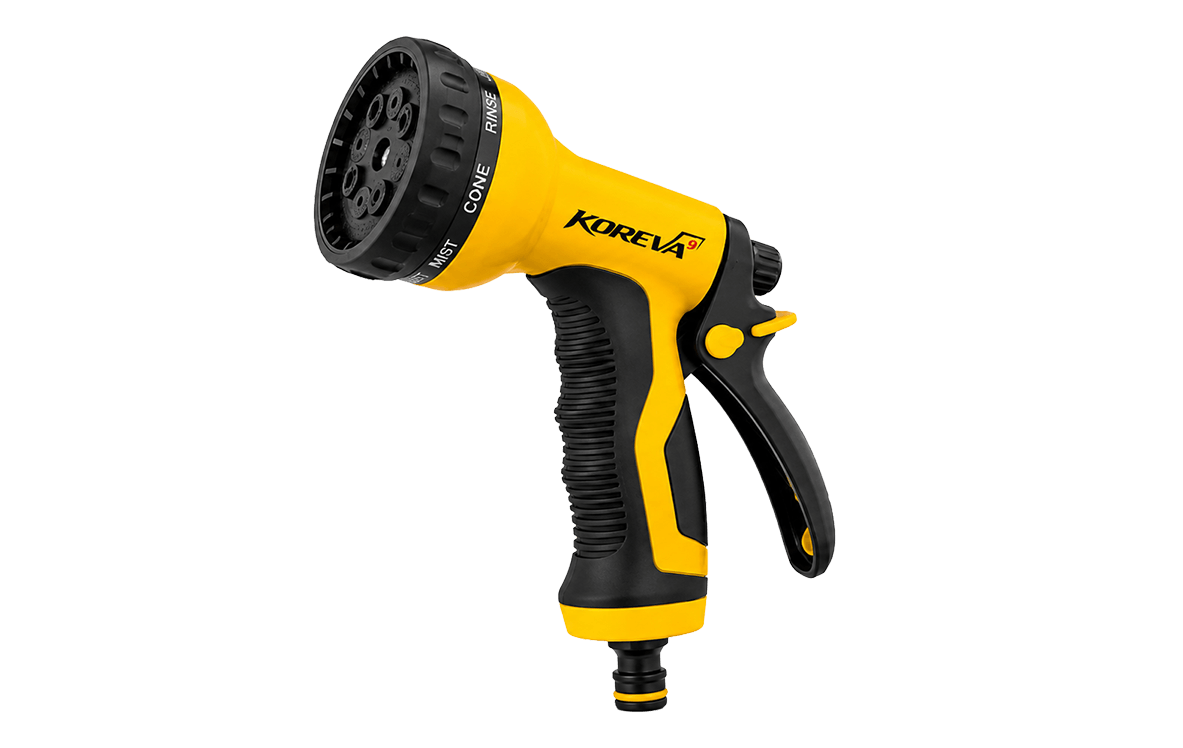 KOREVA TURBO SPRINKLER Heavy Duty Adjustable Multi-Pattern Plastic Hand Lawn Sprinkler