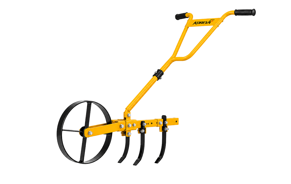 KOREVA WHEEL CULTI 3-Tine Manual Agricultural Wheel Hoe Soil Cultivator
