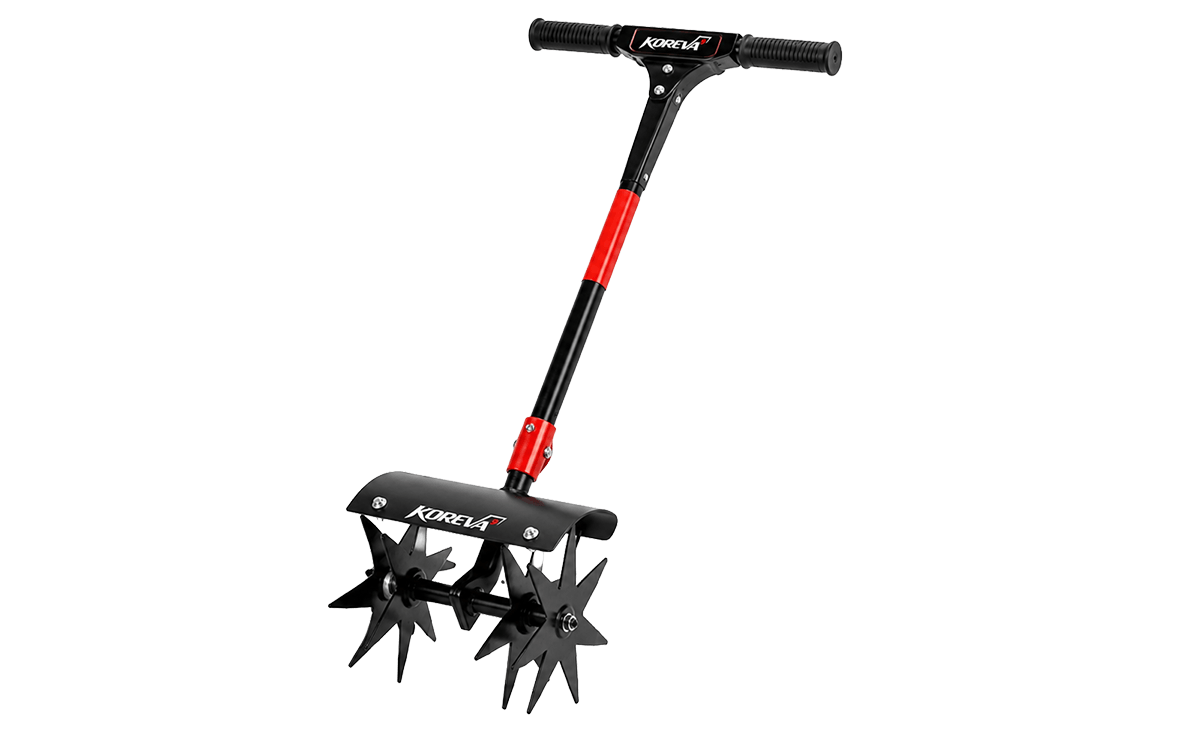 KOREVA TILLER PRO Rotary Blade Manual Agricultural Hand Soil Tiller